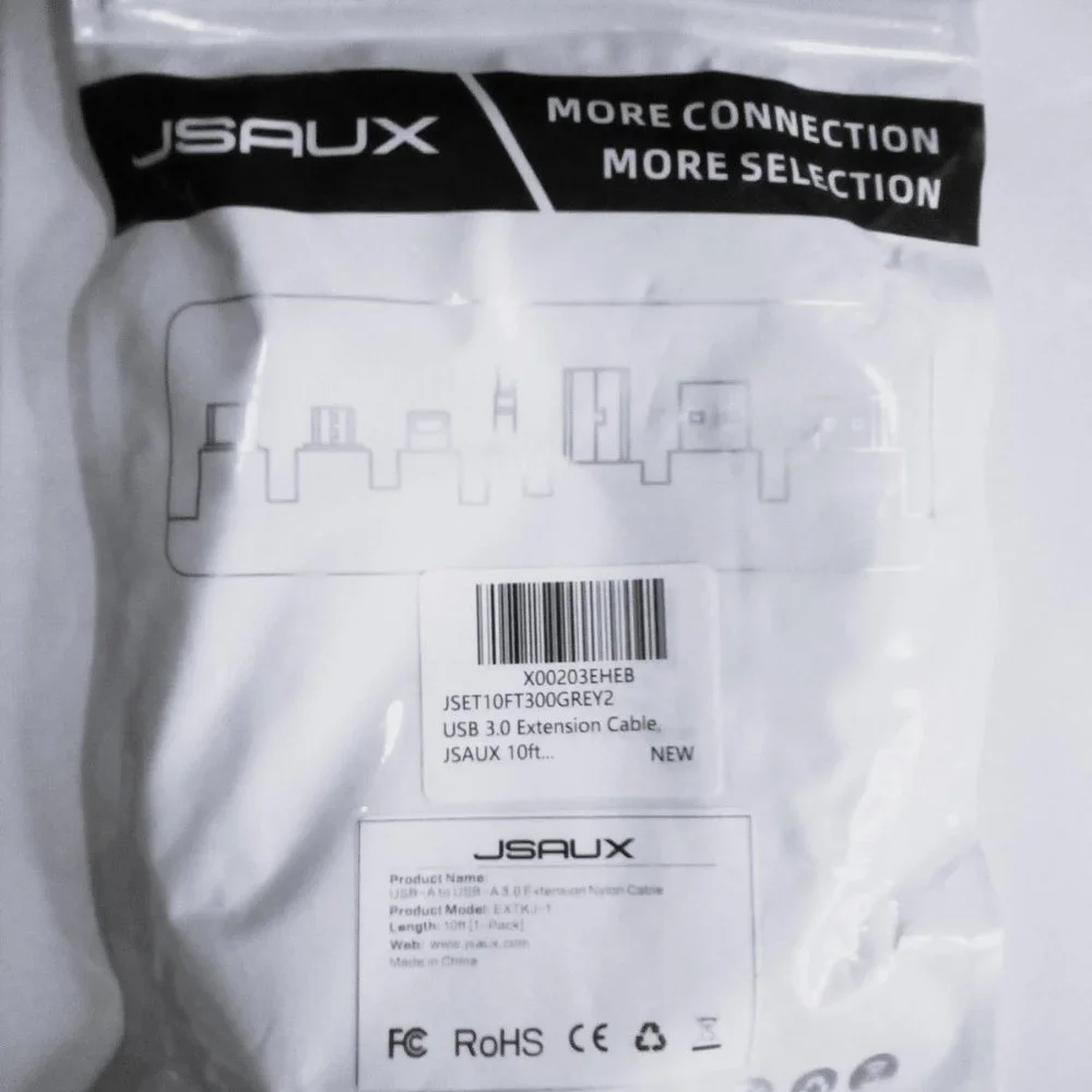 JSAUX USB 3.0 Extension Cable, (10FT) USB A Male to USB A Female Extension